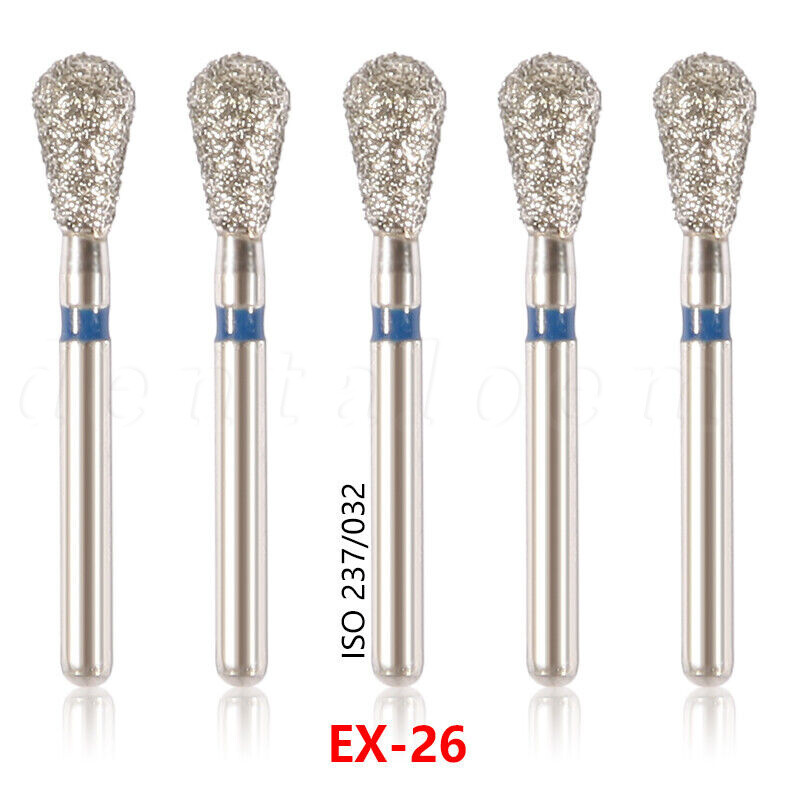 100x Brocas de fresa de diamante para dentista dental Taladro FG 1,6 mm 20 OEM