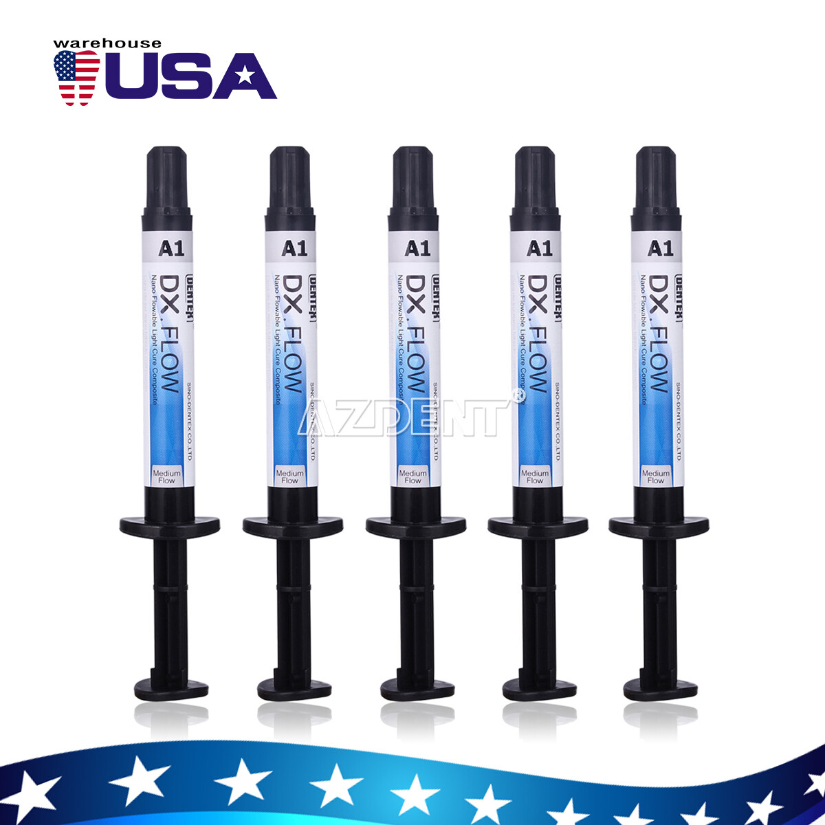 DX.FLOW DENTEX Flowable Medium Flow Light Cure Composite Resin A1 A2 A3