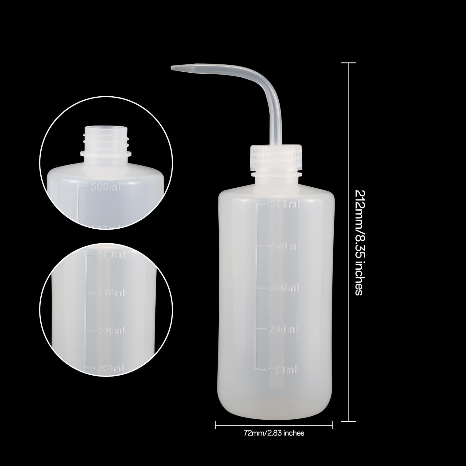 Wash Bottles Squeeze Bottle with Scale Label Watering Cleaning Tools 16.9 Ounces