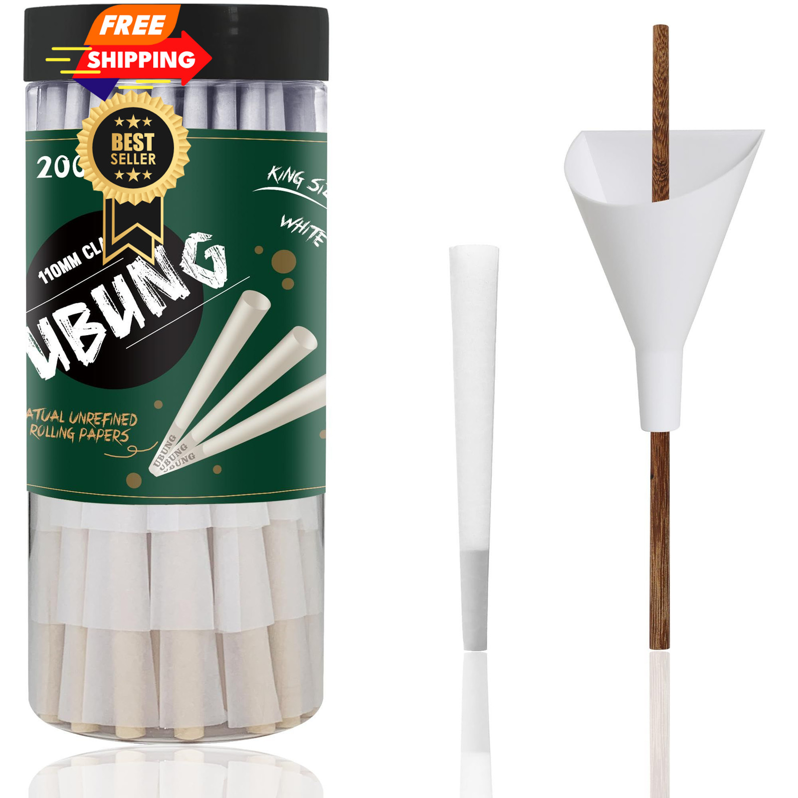 UBUNG 200 Pcs White 200 Cones and Loader, 200 Loader