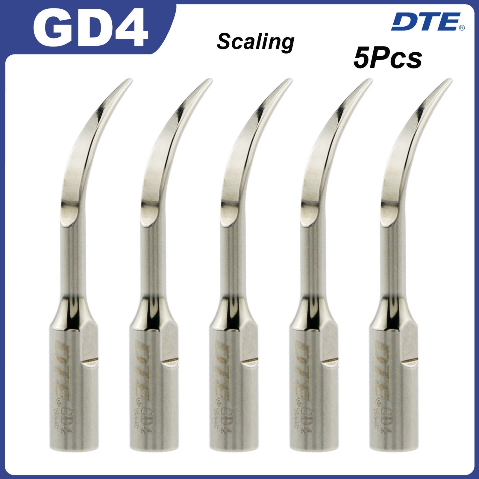 5Pcs Woodpecker DTE Dental Scaler Tips Scaling For SATELEC NSK Ultrasonic Scaler
