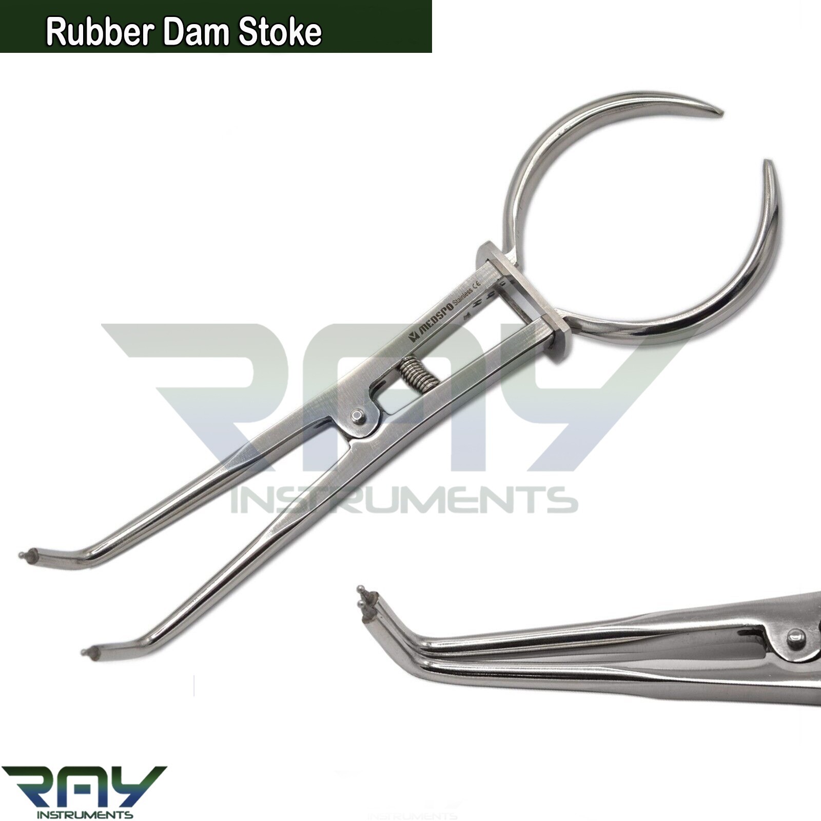 Dental Rubber Dam Instrumens Endodontic Light Ivory Clamps Stoke Forceps Brewer