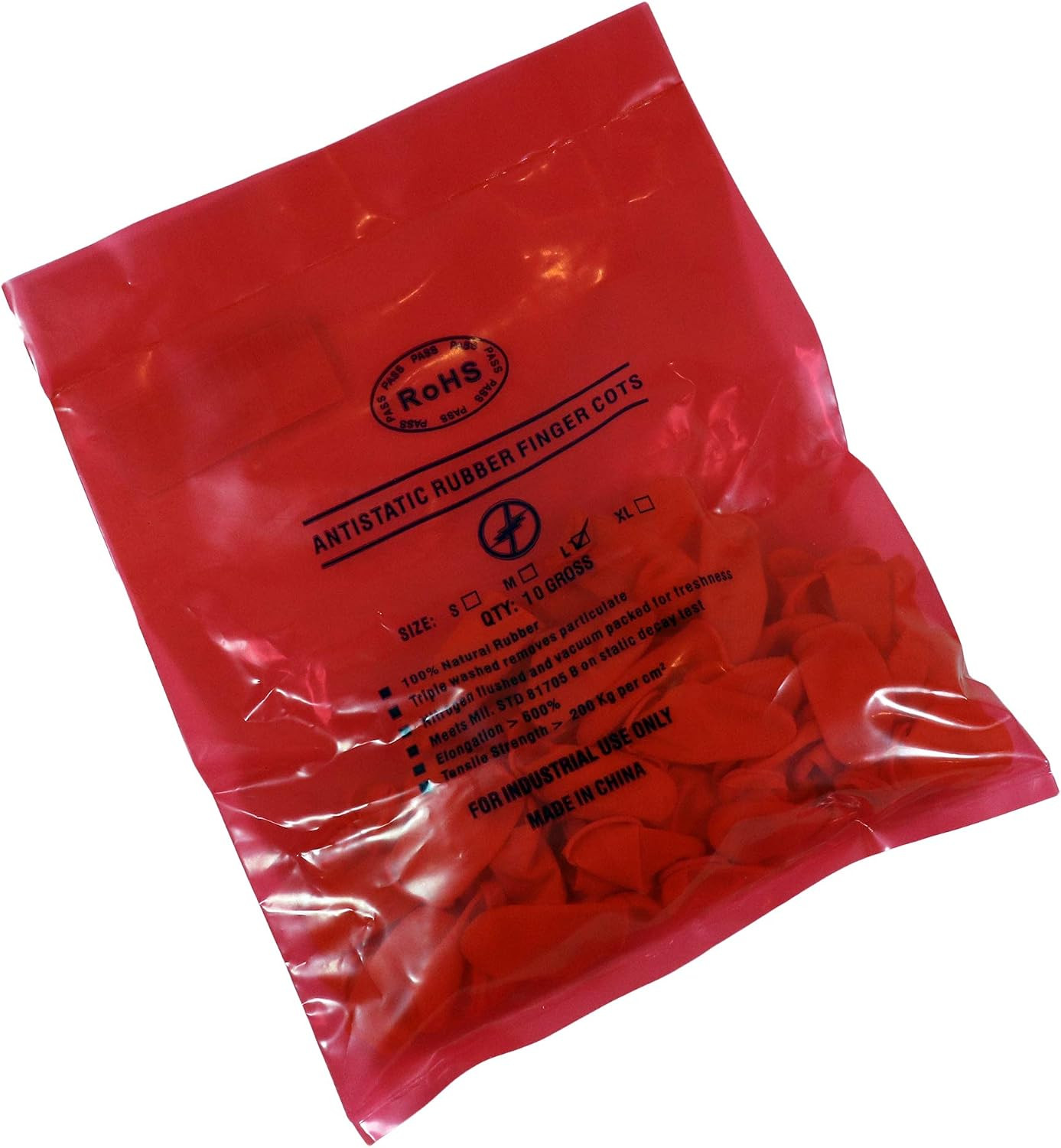 Disposable Latex Finger Cots 100Pcs Orange Anti-Slip