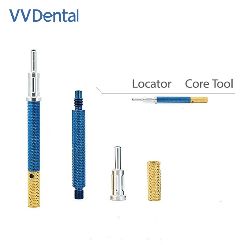 Universal 3 in 1 Dental Core Locator Tool Implied Handle for Inserting Caps