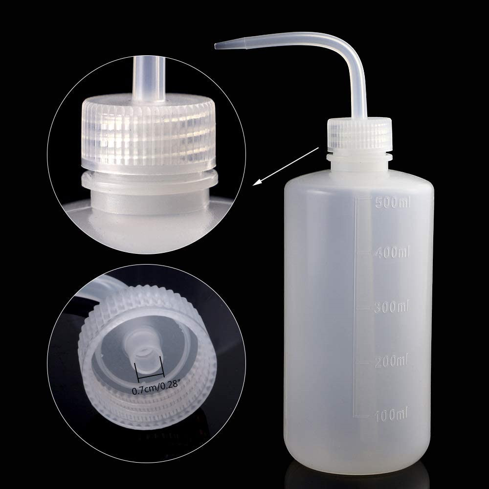 6pcs Lab Squeeze Bottle LDPE 500ml Convenient Dispenser for Various Liquids