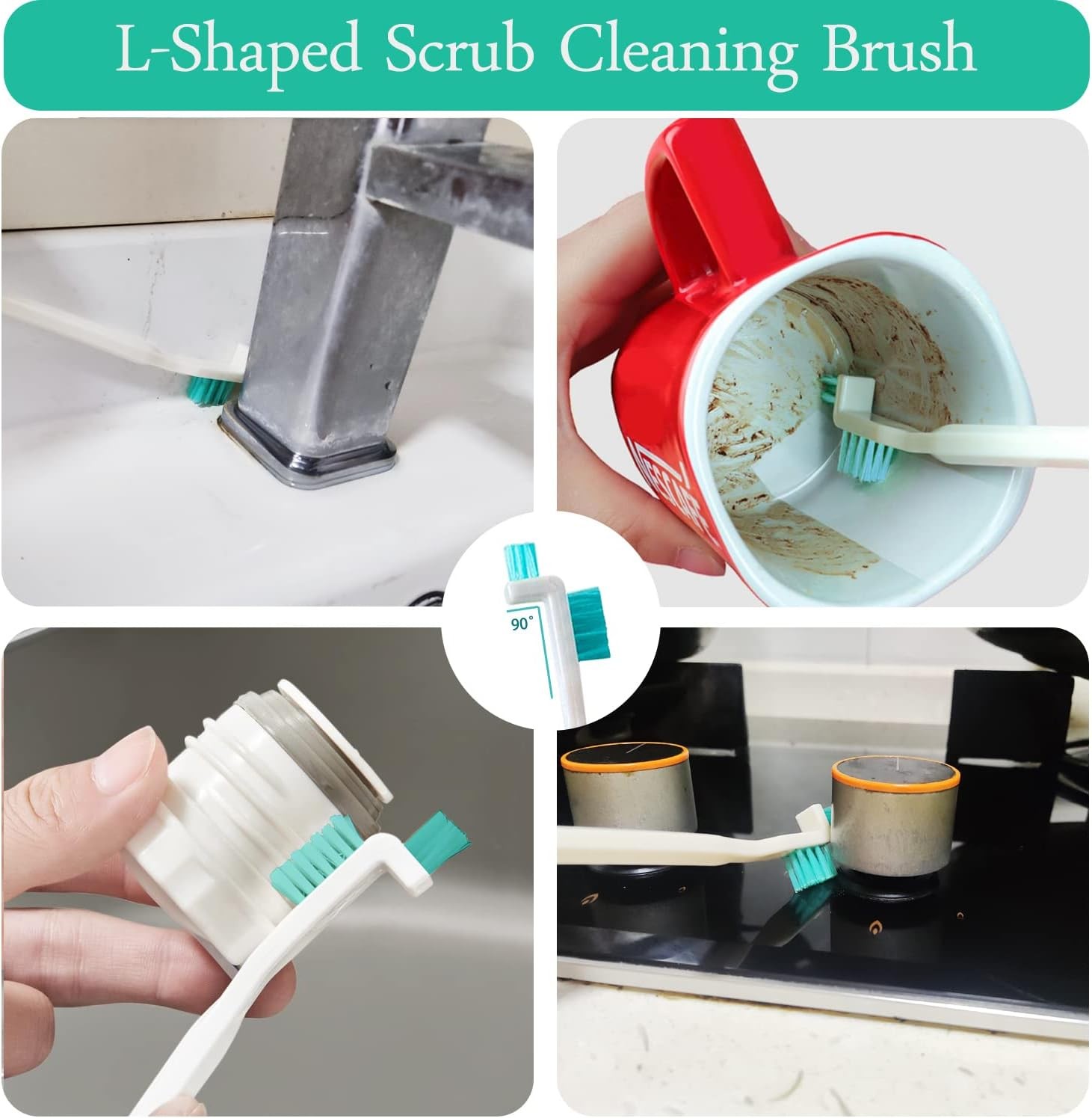 Small Cleaning Brushes for Household A-COMB-8S, Green,blue,white