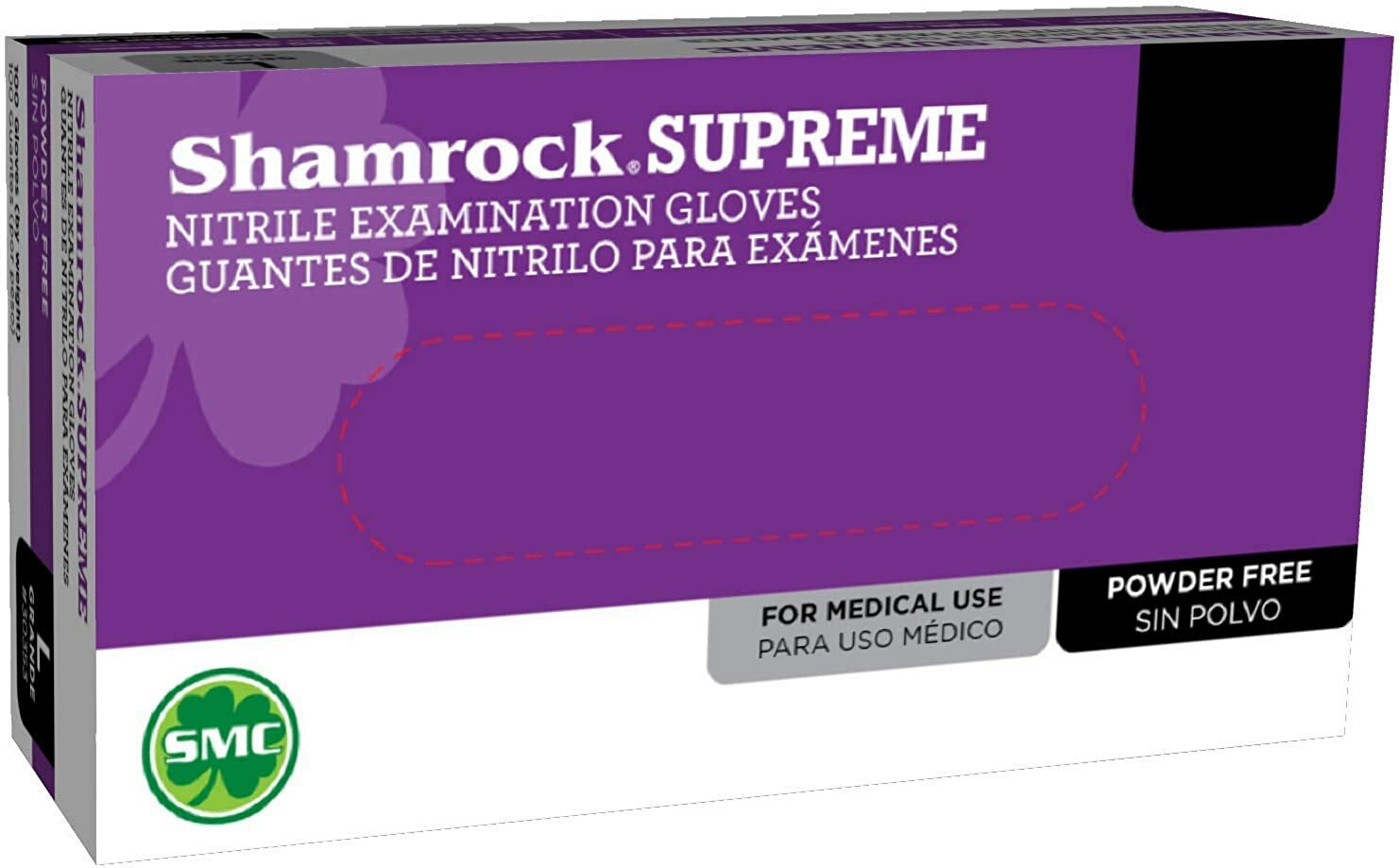 Shamrock Blue Nitrile Examination Gloves – Latex Free – Powder Free – Large