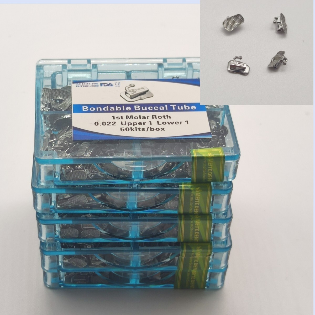5Boxes 50sets/box Dental Buccal Tube 1st Molar Roth 022 U1L1 Mesh Base With Mark