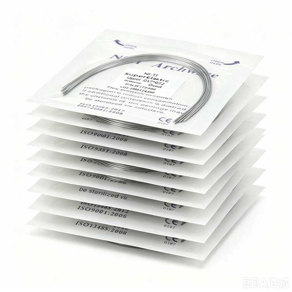 Dental Orthodontic Bracket Braces Rectangular Ovoid Super Elastic Niti Arch Wire
