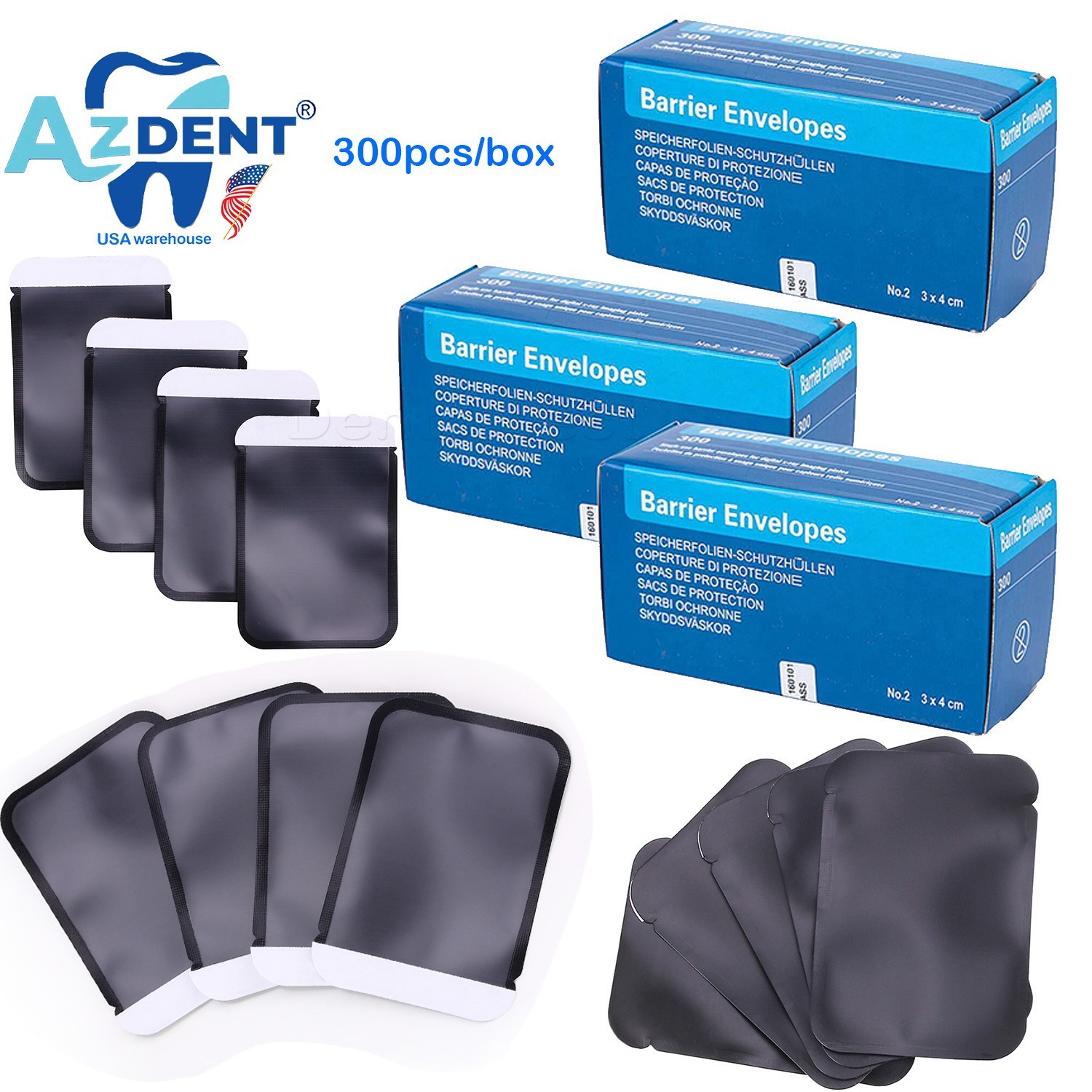3000 Barrier Envelopes SIZE #2 for Intra Oral X-Ray ScanX Phosphor Storage Plate