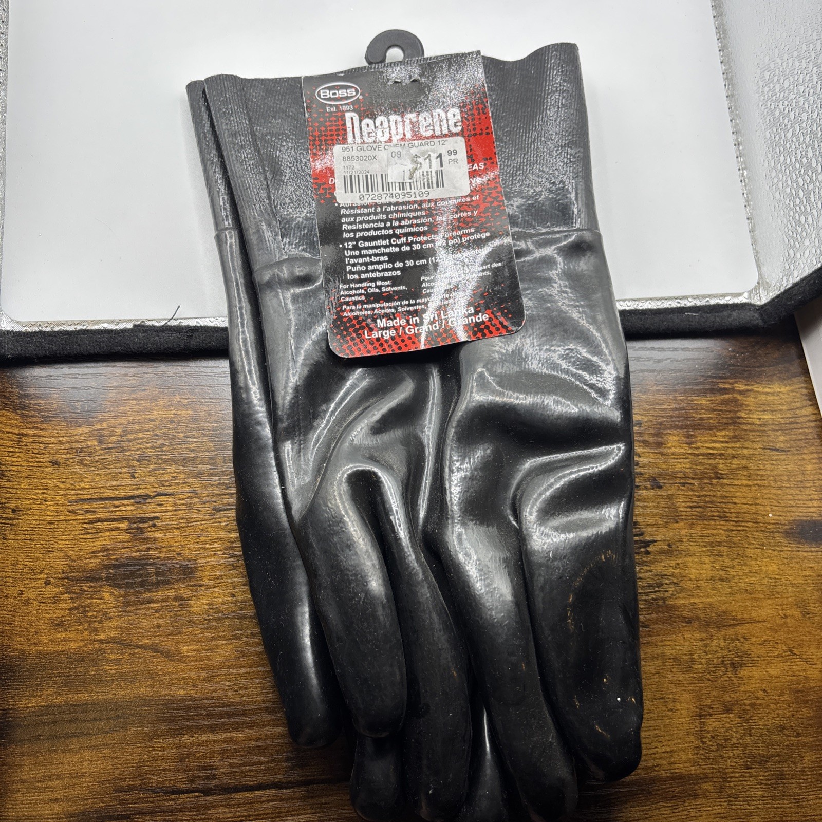 Boss 951 Chemguard Plus Men’s Indoor/Outdoor Neoprene Chemical Gloves Black L