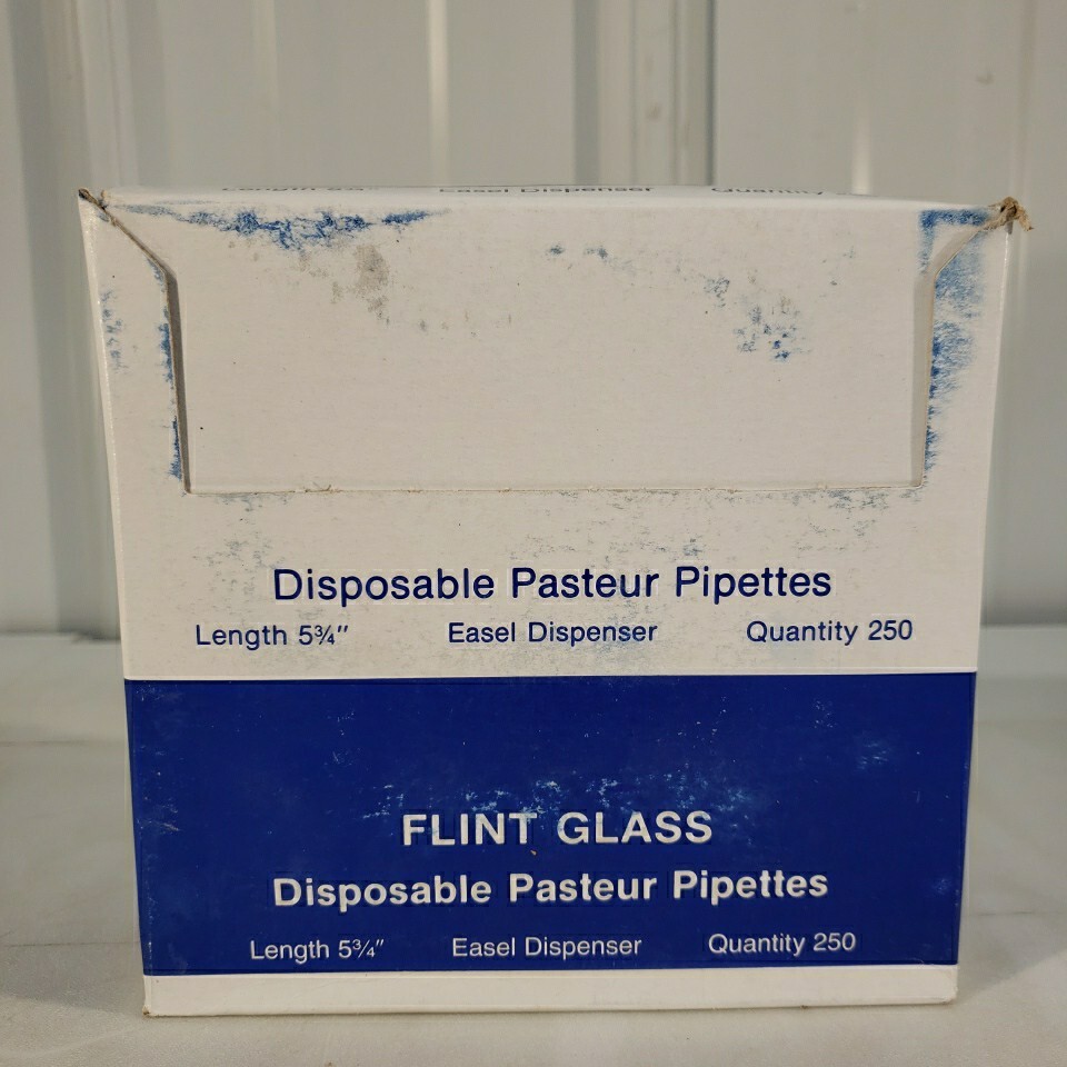 Flint Glass Disposable Pasteur Pipettes Easel Dispenser 5.75″ ~250/box