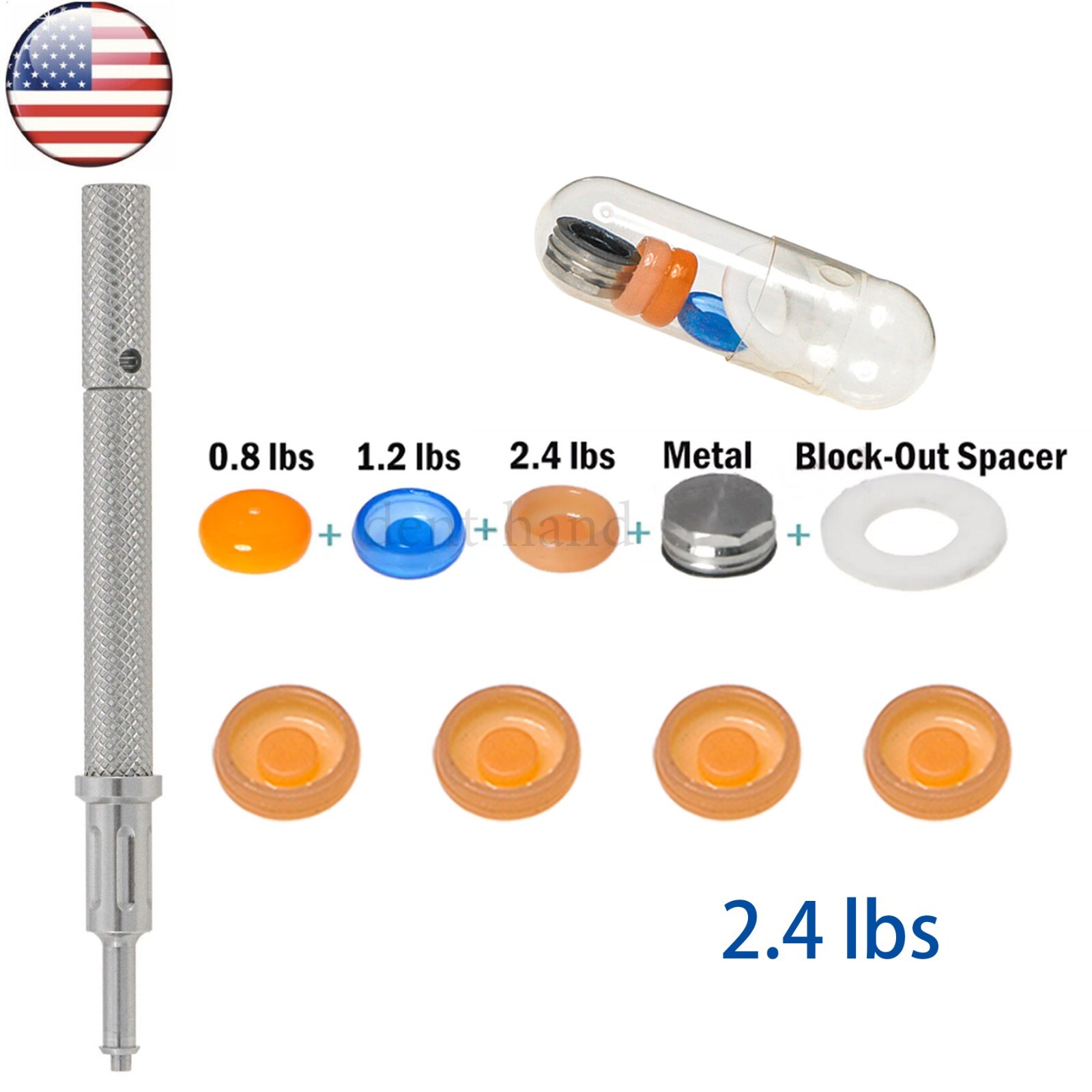 US Dental Universal Implant Locator Core Tool Retention Caps 2.4 lbs Pink Set