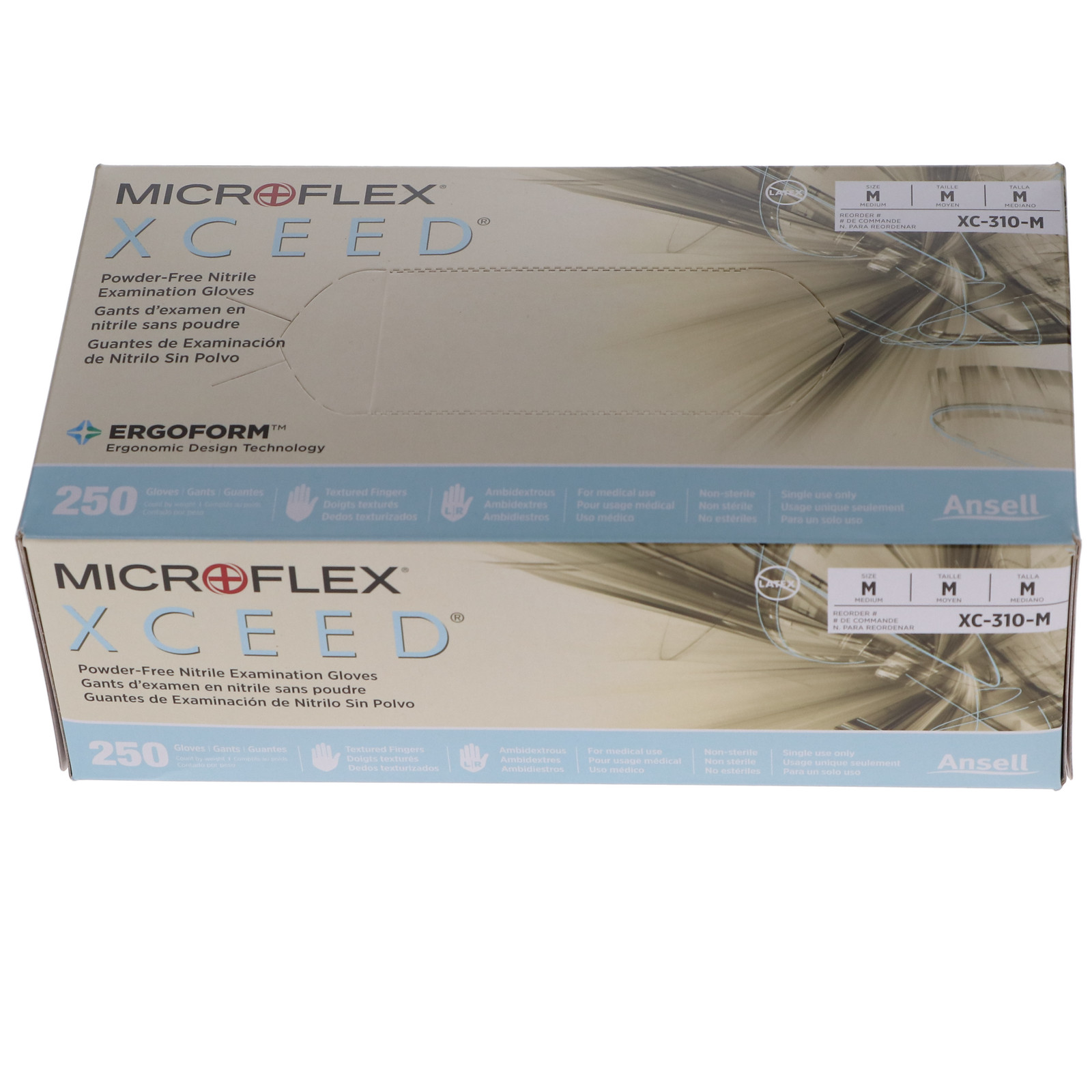 Microflex XC-310-M XCEED Nitrile Examination Gloves Powder Free Medium 250/Bx