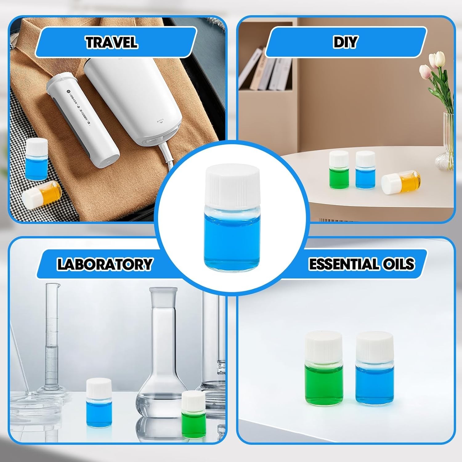 Reusable 2ml Borosilicate Glass Vials with Screw Caps – Leak-Proof Convenience