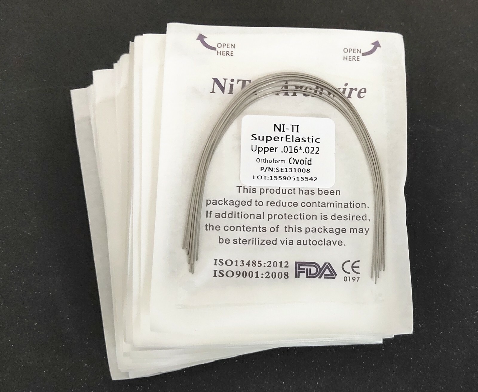 100 Packs Rectangular Niti Super Elastic Arch Wires Ovoid Form Orthodontics Bows