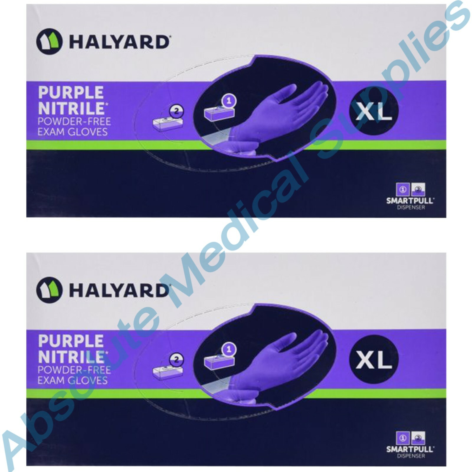 *180-Gloves* Halyard Purple Powder-Free Nitrile Examination X-Large 53434