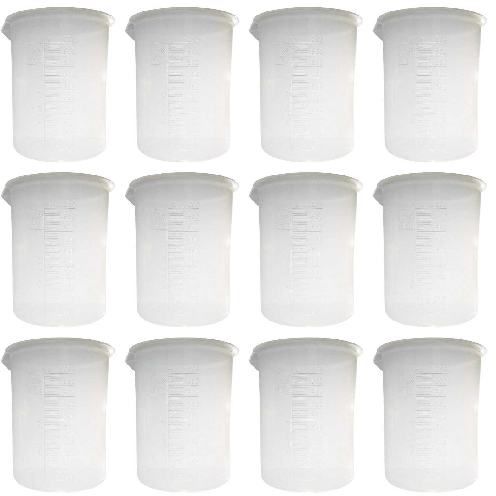 Beaker, Polypropylene, 1000ml, Case of 12