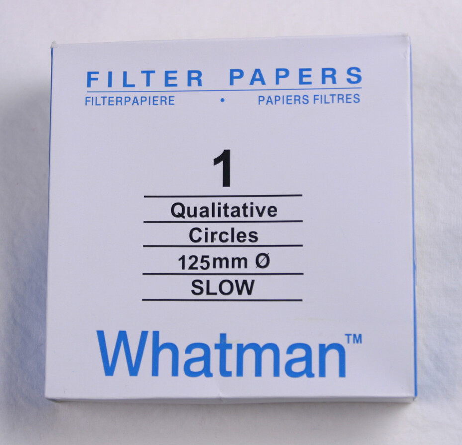 FILTER PAPER 12.5 cm 100 DISCS QUALITATIVE SLOW 103