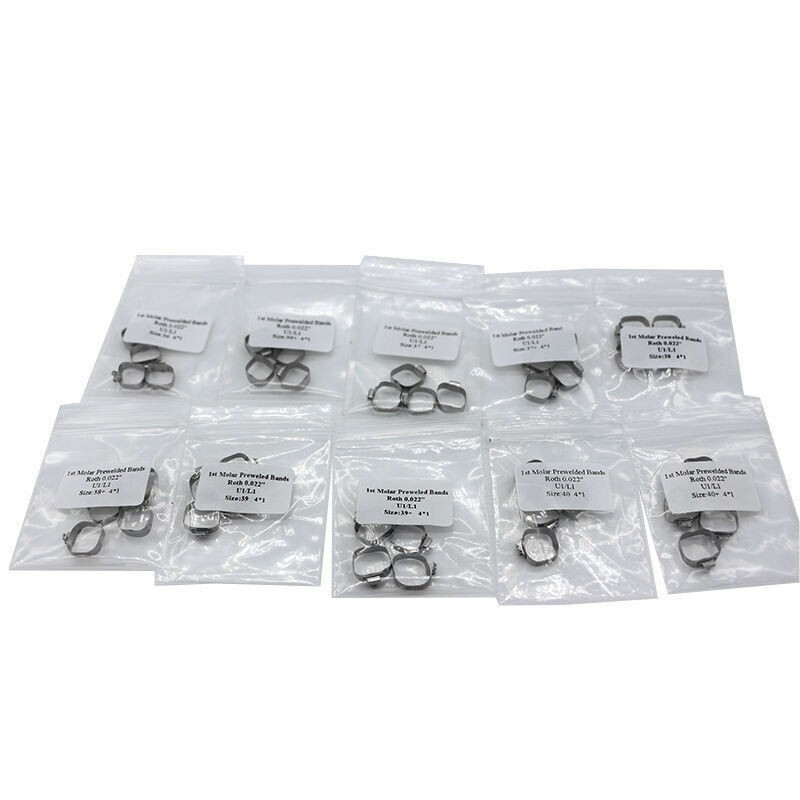 1-10packs Dental Orthodontic 1st Molar Buccal Tube Bands Roth 022 Single 36-40+