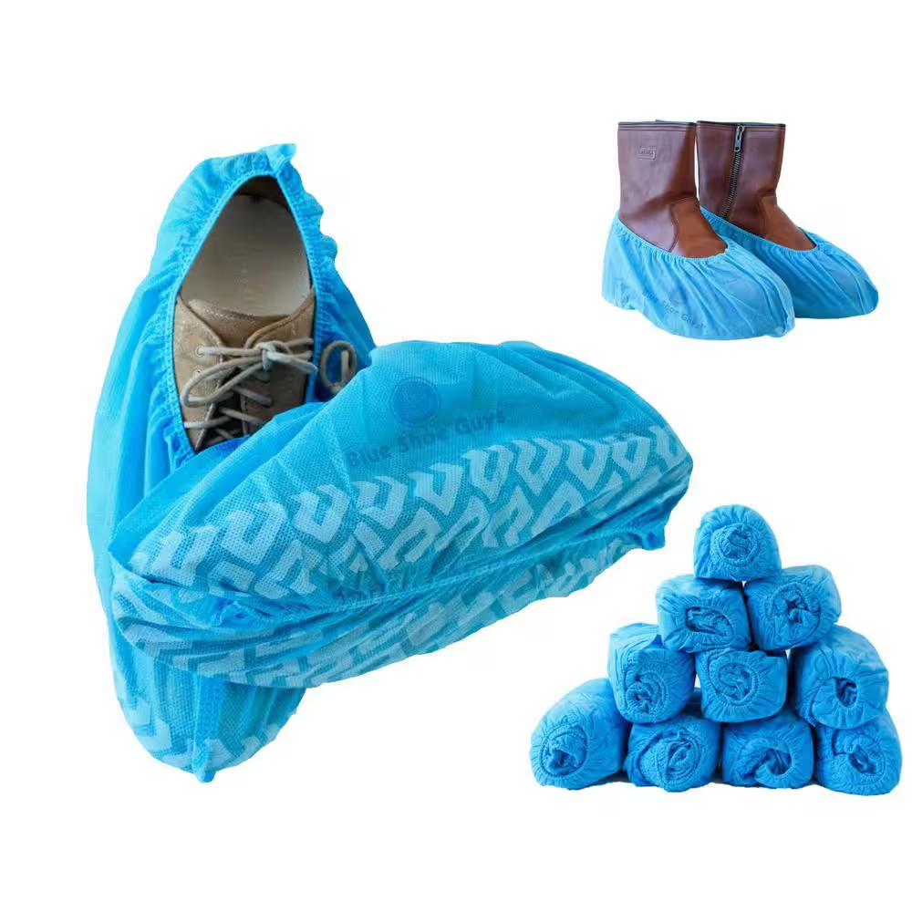 1-Size Fits Most Premium Disposable Boot and Shoe Covers Water Resistant Non-Sli