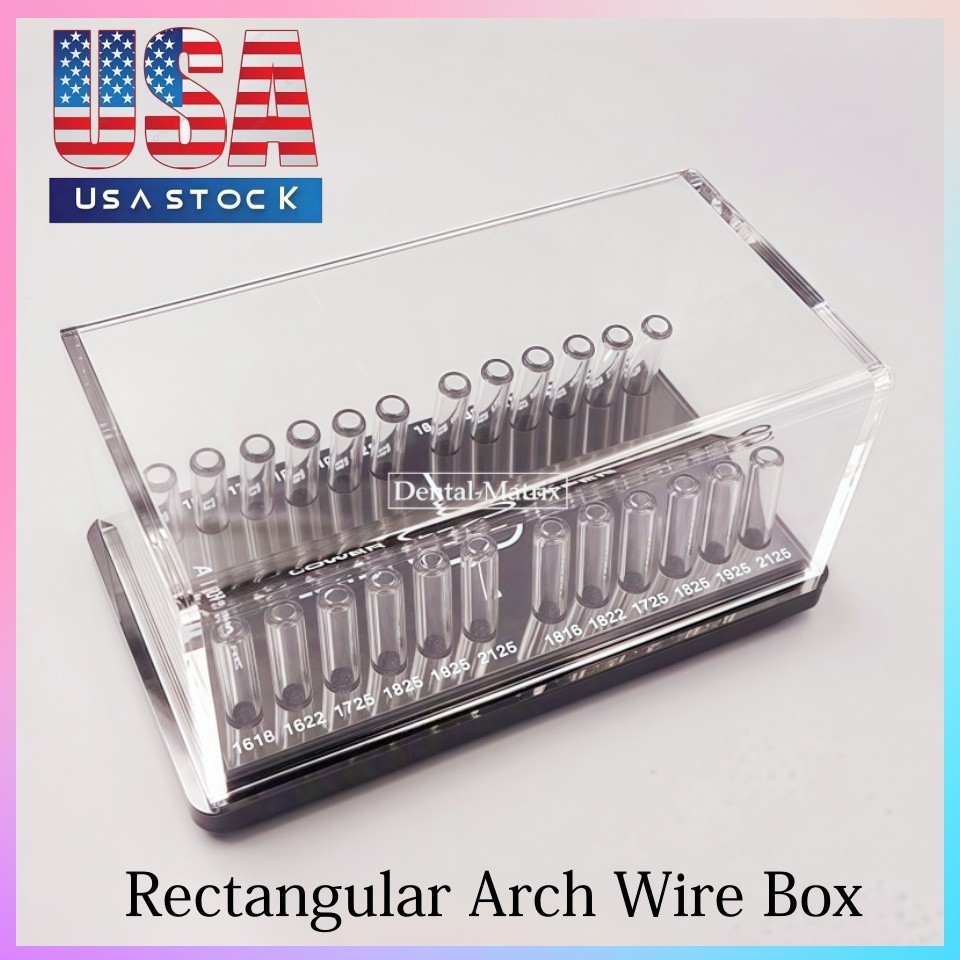 Dental Orthodontic Rectangular Arch wire Case Dispenser Acrylic Organizer Holder