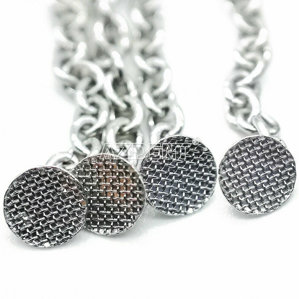 Dental Orthodontic Traction Button Chain Round Silver/Gold Plated
