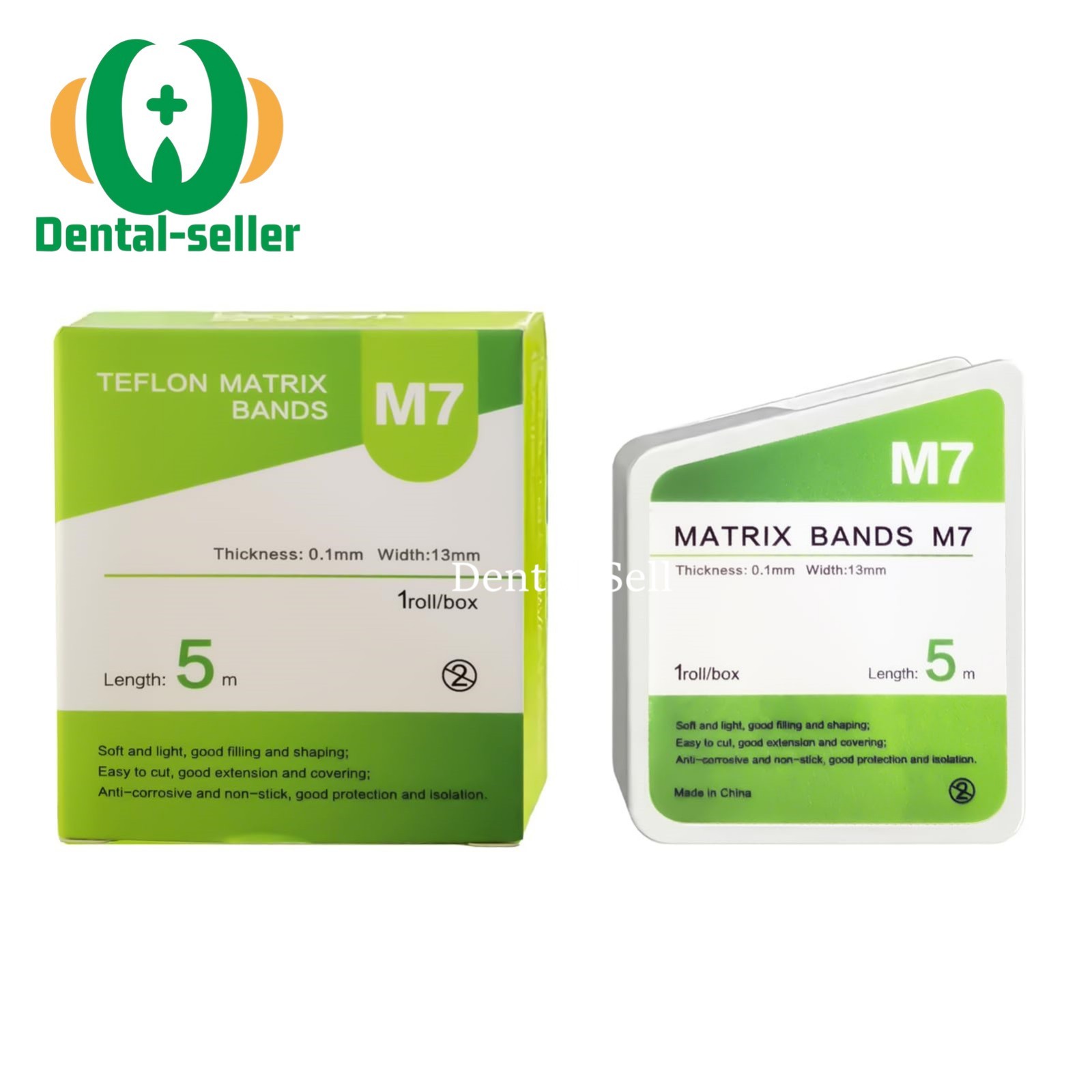 Dental Teflon Matrix Bands Sectional System Plastic Tulwar Wedges Refill L/M/S