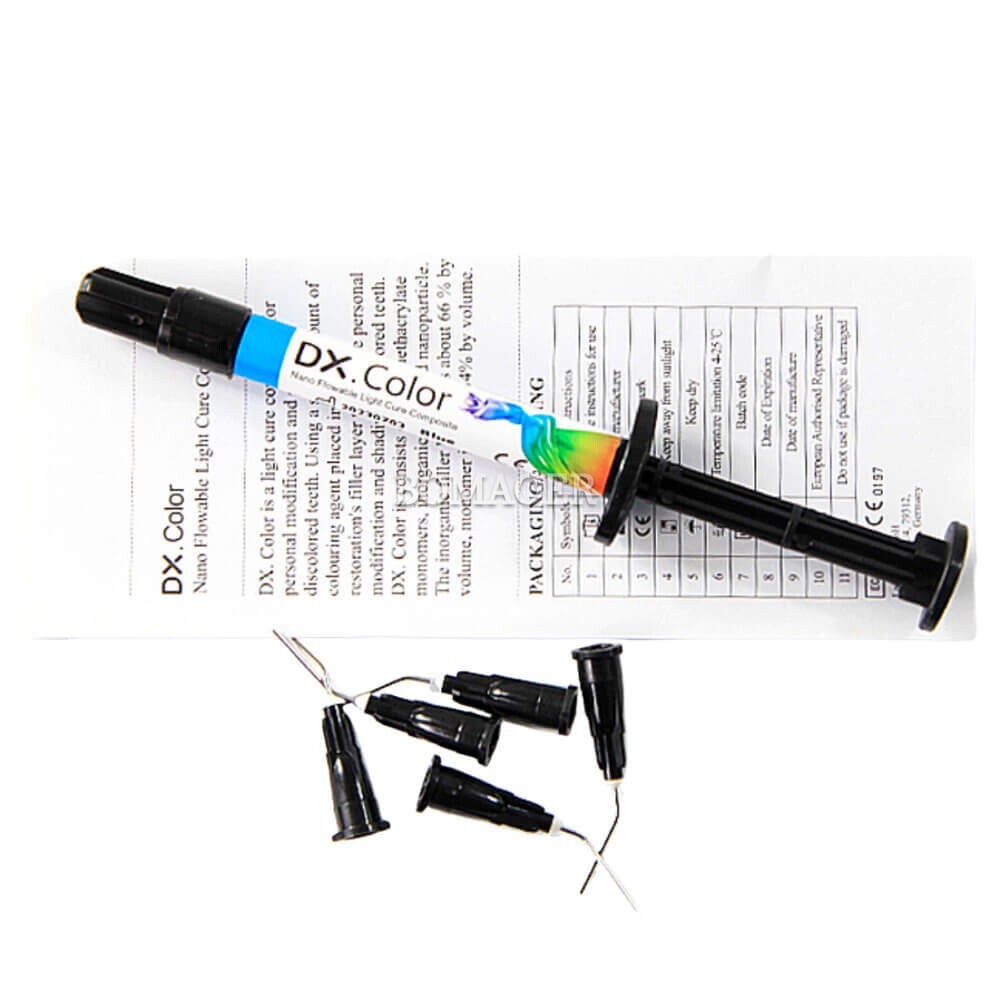Dental Light Curing Flowable-Color Composite Resin 8-Color optional 1.5g/Syringe