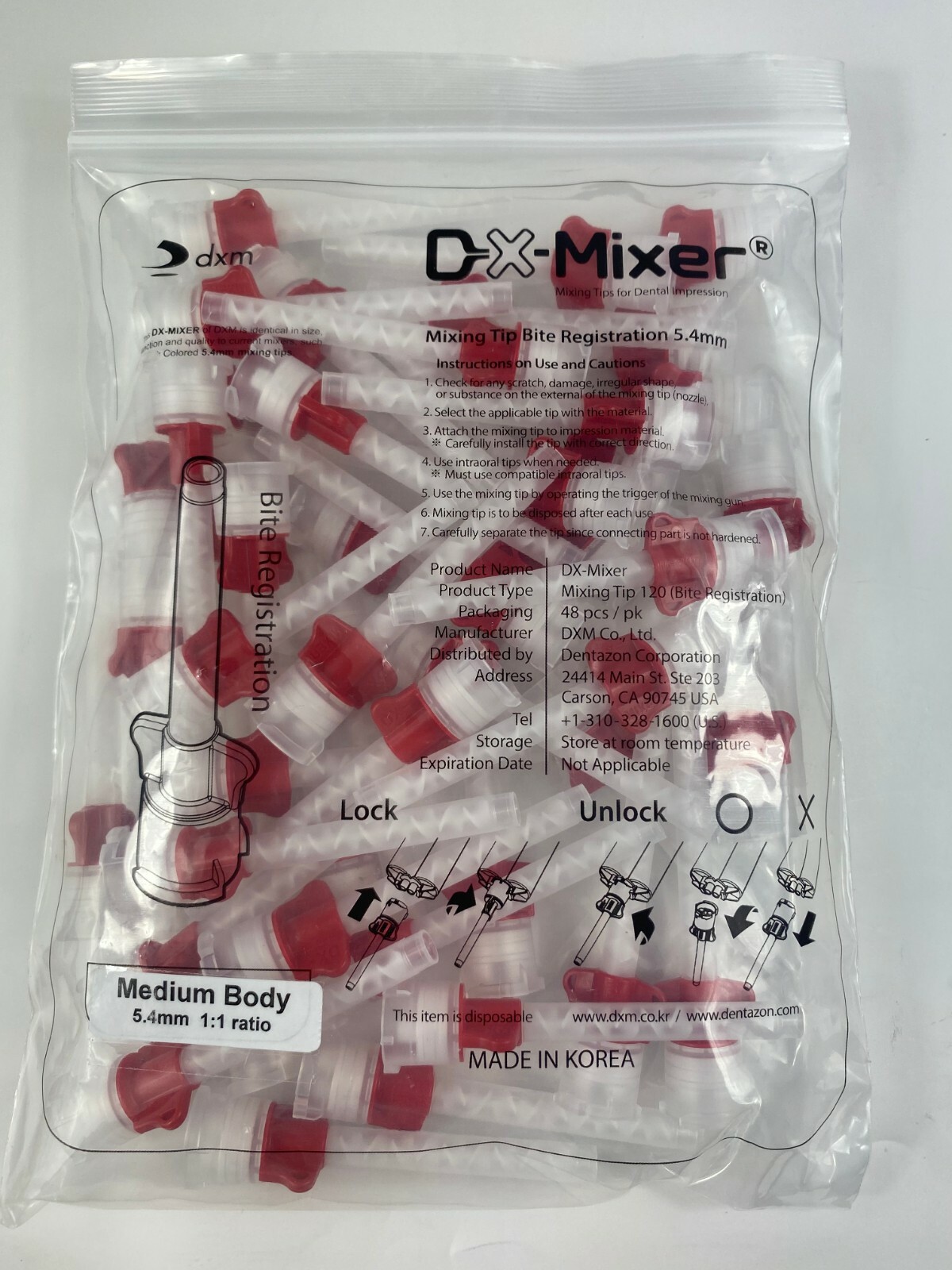 30 Dental Disposable Impression Bite Tray Quadrant DIBT+ Free Mixing Tips 1bag