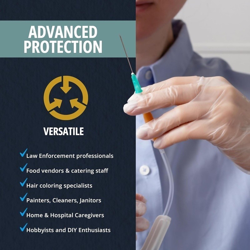Medical Vinyl Examination Gloves Small Disposable Heavy Duty Food Grade 100 Pack
