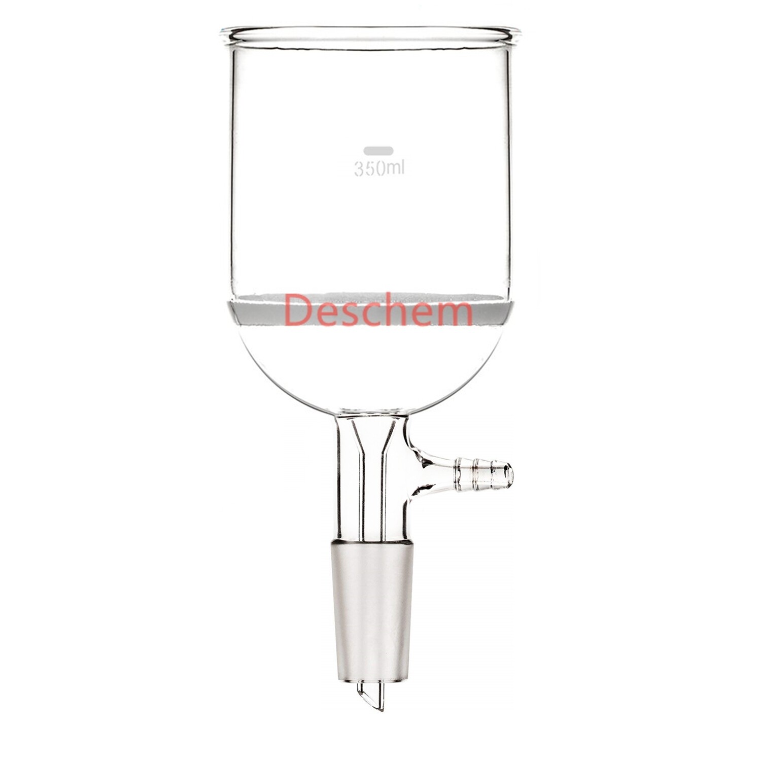 350ml 24/40 Glass Buchner Funnel Sand Core Filter W/10mm Vacuum Suction Adapter
