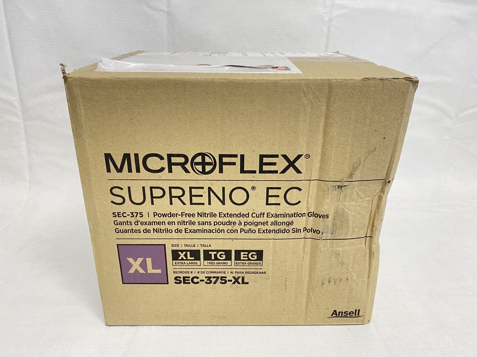 (500/Cs) ANSELL Microflex Supreno EC Nitrile Exam Gloves – XLarge – Violet Blue