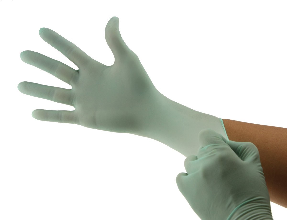 Cranberry USA CR7837 Cyntek Latex Powder Free Exam Gloves, Medium, Green (Pac
