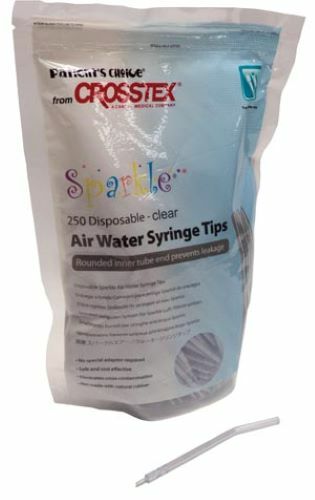 CROSSTEX SPARKLE AIR WATER SYRINGE TIPS, CLEAR, 250/BAG, BCSAWSCL
