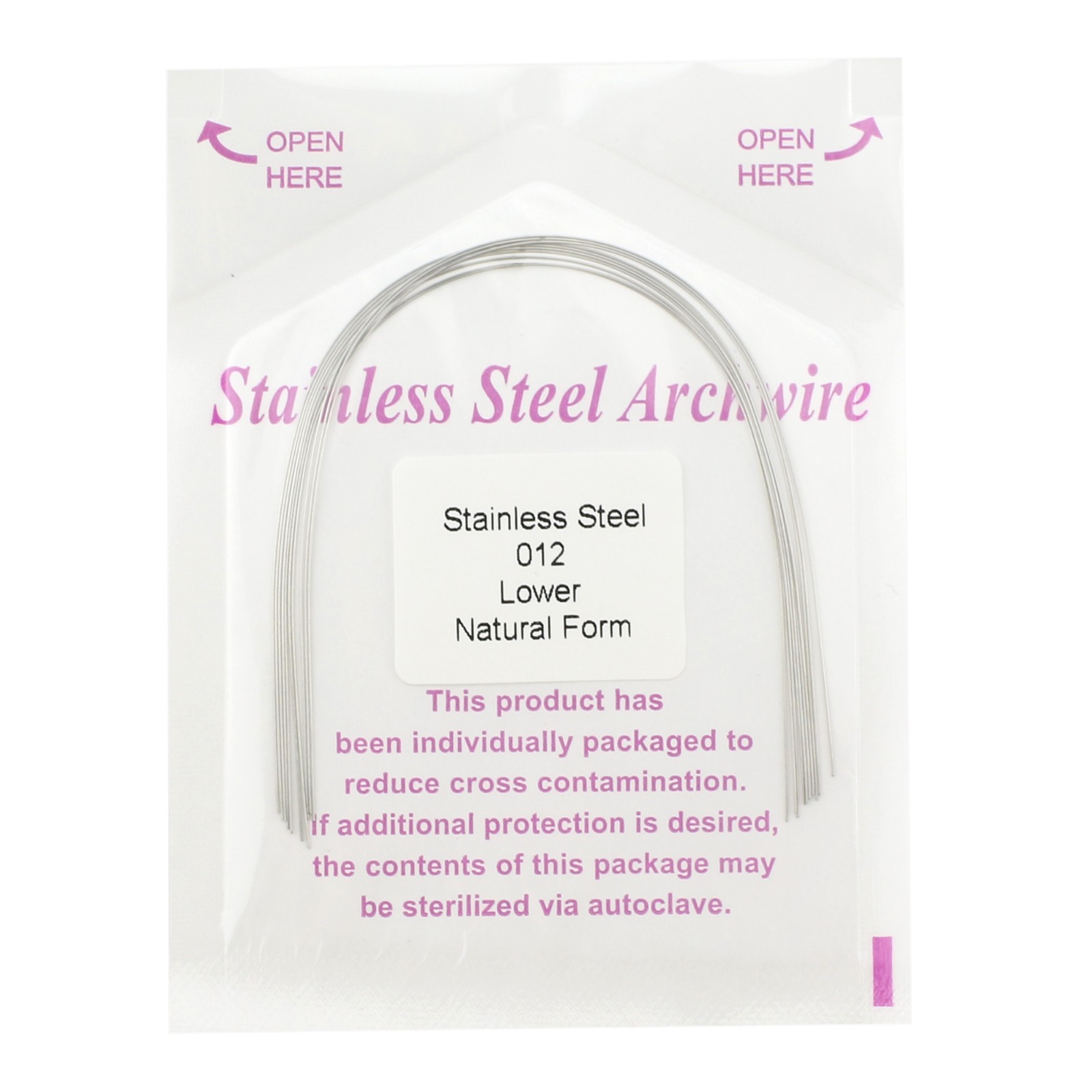 100pcs Orthodontic Arch Wires Stainless Steel Round Natural Arcos de Ortodoncia