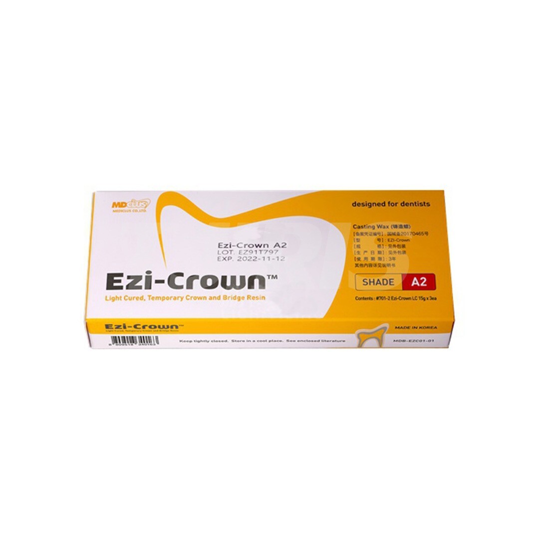 3PCS Dental Temporary Crown Bridge Material Light Cure Composite Resin A1 A2 A3