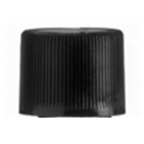 Screw Caps, 12/13mm, Polypropylene, Rubber Liner, Black 226T2 (Pack 25)