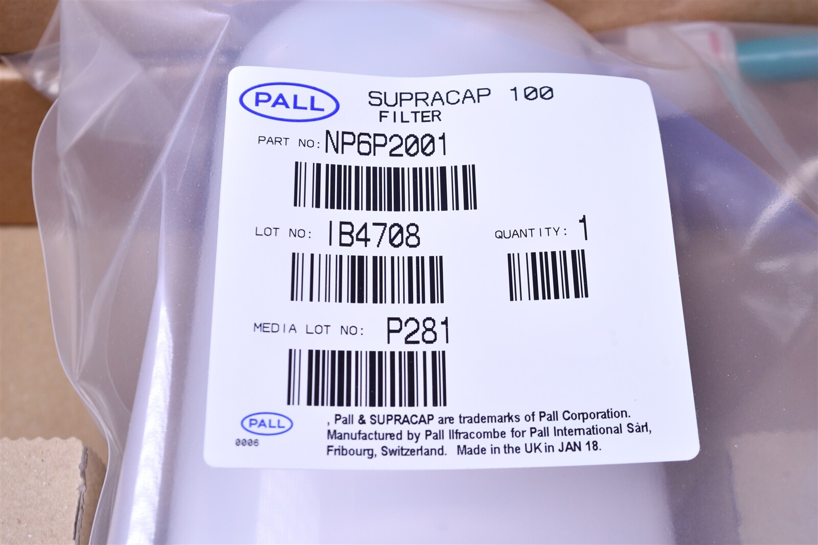 Pall Supracap™ 100 10″ Depth Filter Capsule P/N: NP6P2001