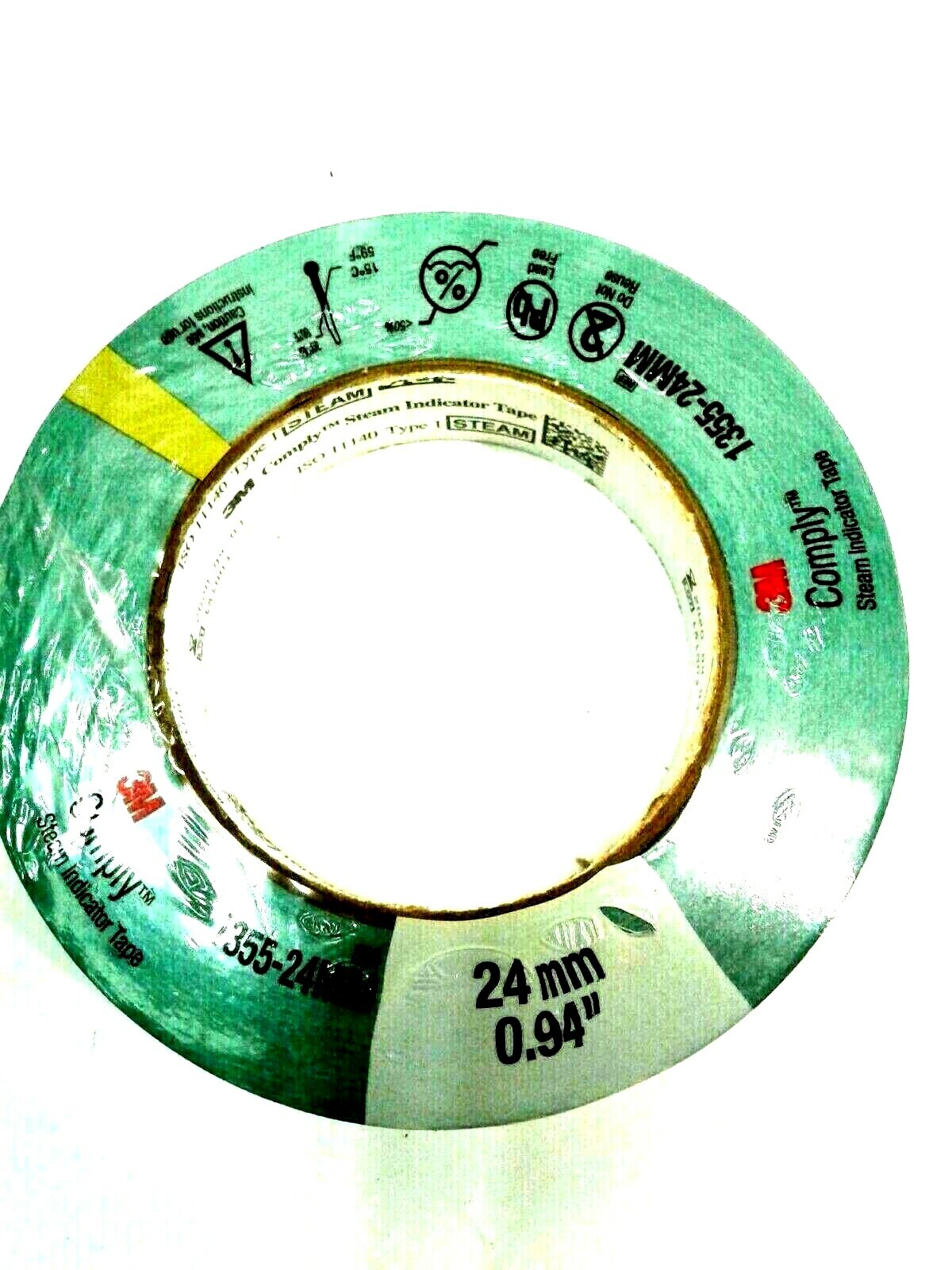 3M 1355-24MM Comply Lead Free Steam Indicator Tape 0.94″ x 60yds Qty 1 Roll