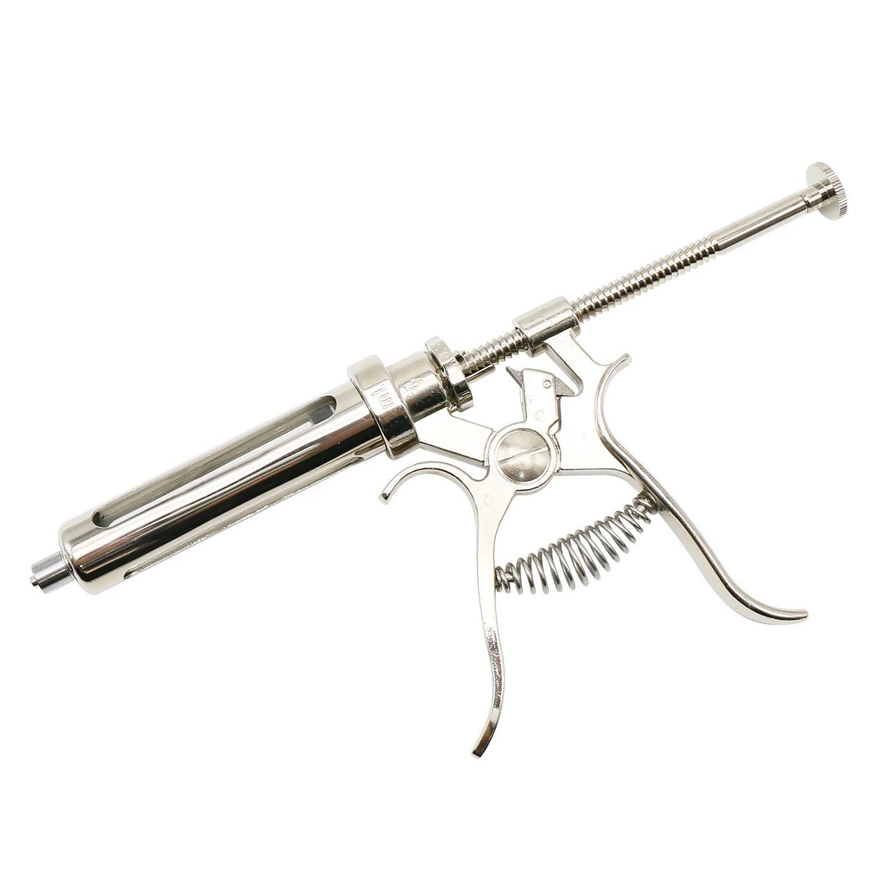 Veterinary Continuous Injection Syringe Revolver Stainless Steel Vaccination Gun