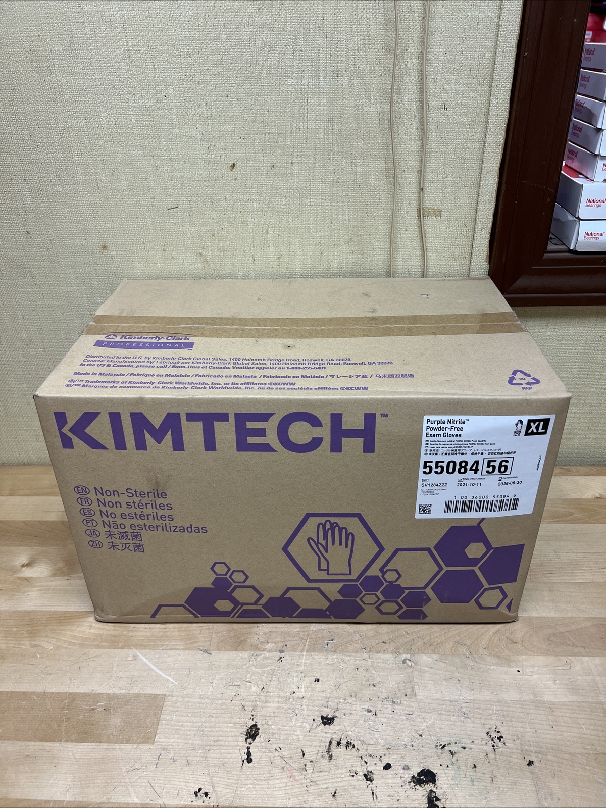 KIMTECH 55084 Purple Nitrile Exam Gloves Powder-Free 90 Gloves Each (10 PACK)