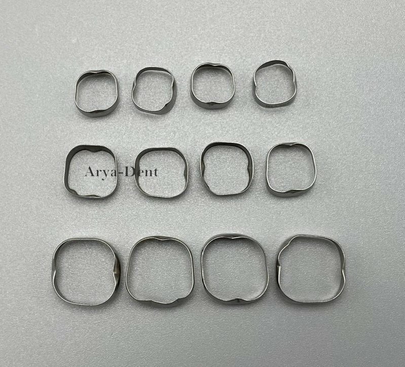 10 sets = 40pcs Dental Orthodontic 1st Molar Bands Plain Molar Band Size 29-44+