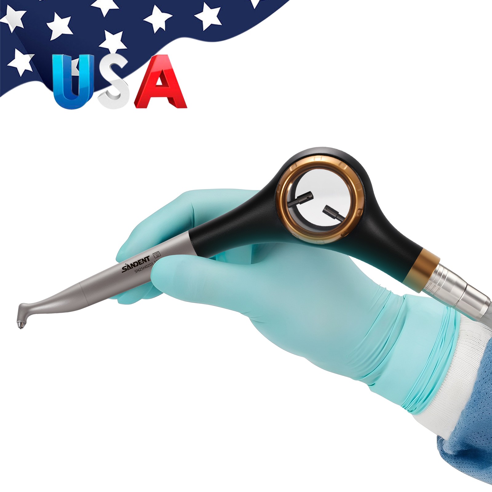 SANDENT Dental Air Flow Prophy Air Polisher Supra Handpiece 4 Holes