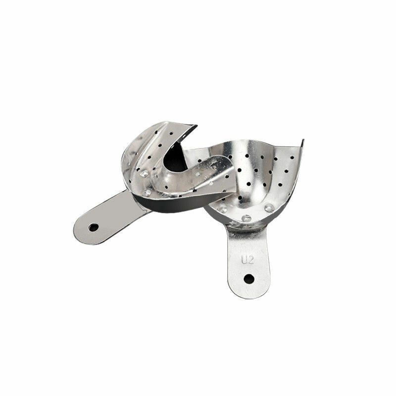 Dental Metal Impression Tray Bite Denture Alloy With Holes Perforated Instrument
