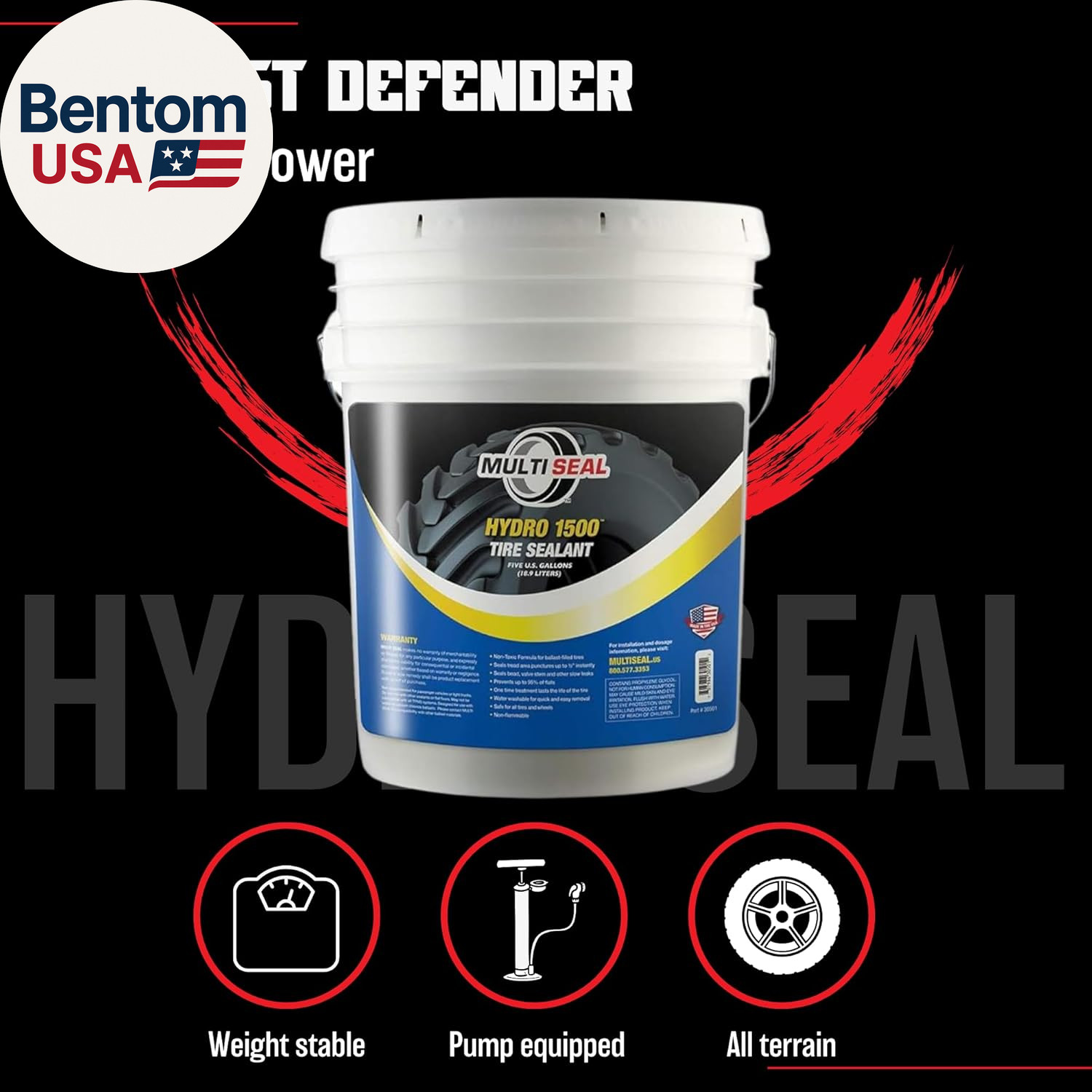 HYDRO 1500 Propylene Glycol Based Formula – Liquid Ballast-Filled Tire Sealant f