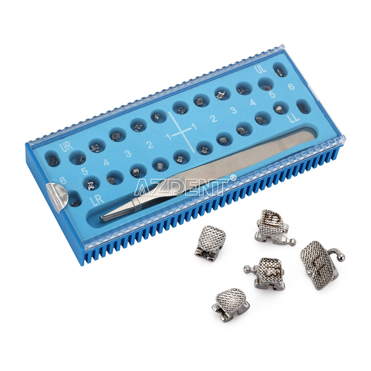 AZDENT Dental Ortodoncia Brackets Roth 022 Ganchos 345 de Autoligado Pasivo para