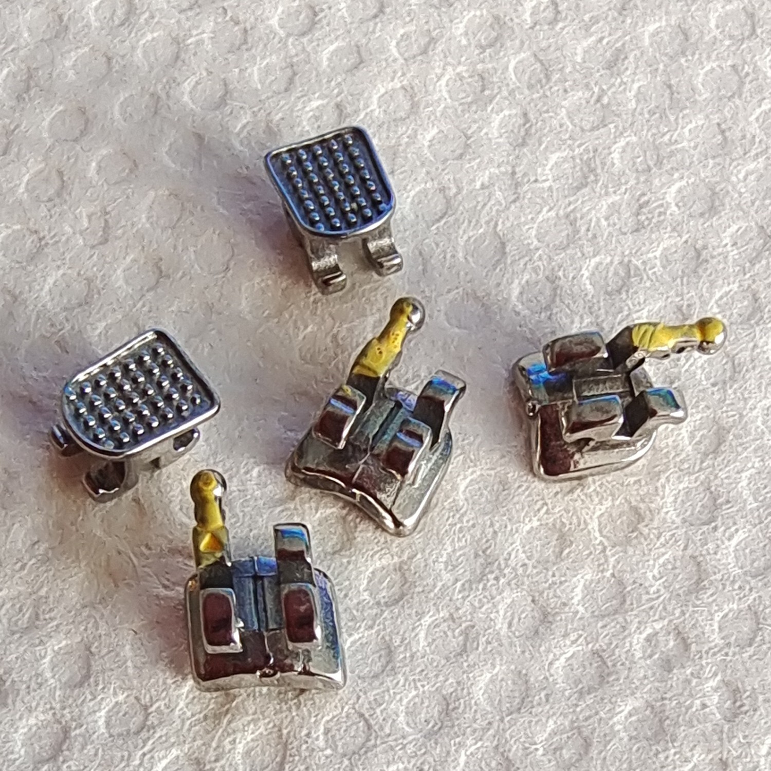 5Packs Dental Orthodontic Brackets Braces Mini MBT Slot.022 Hooks 345 Metal MIM