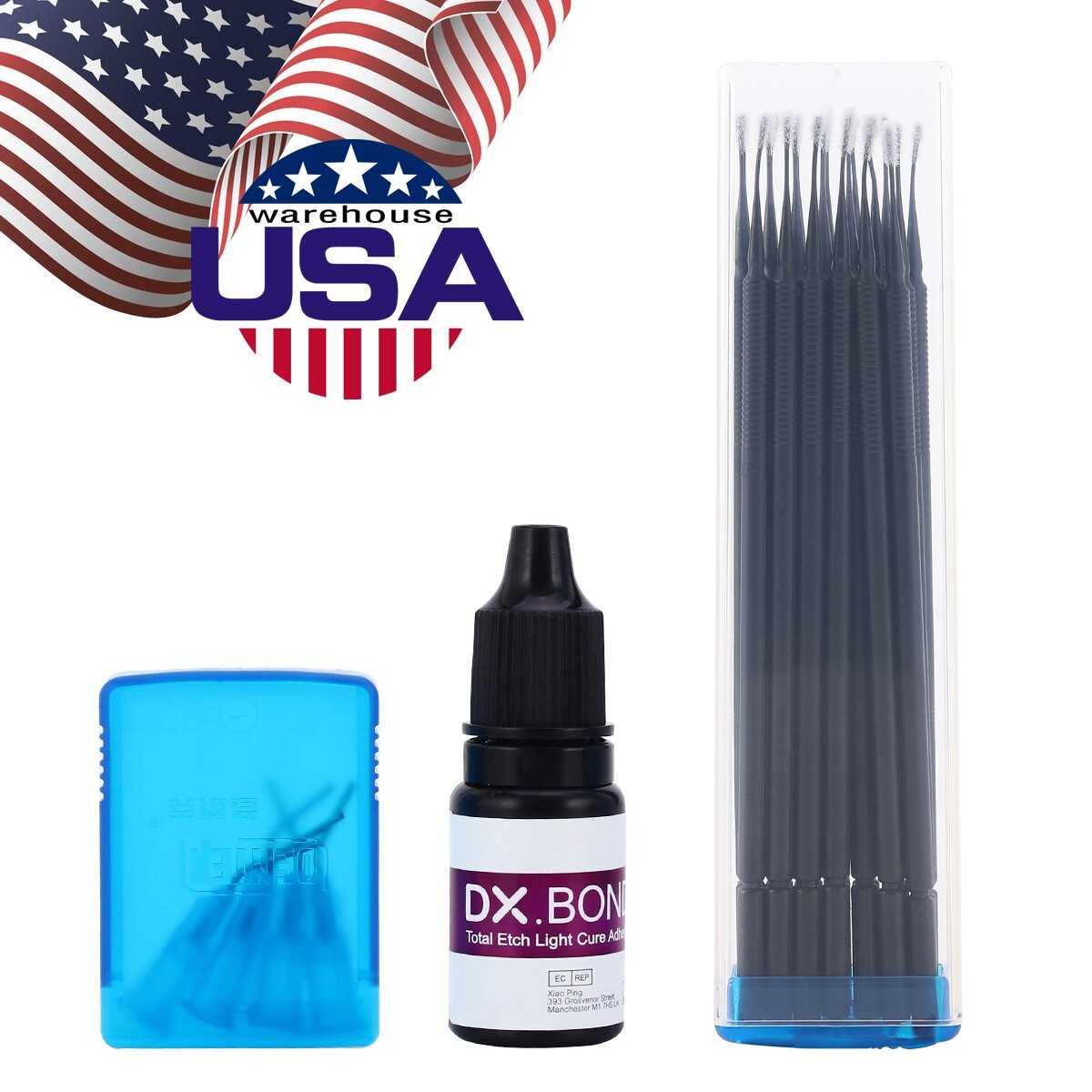 Dentex Dental Light Cure Composite Kit A1 A2 A3 A3.5 B1 Restoration Adhesive Gel