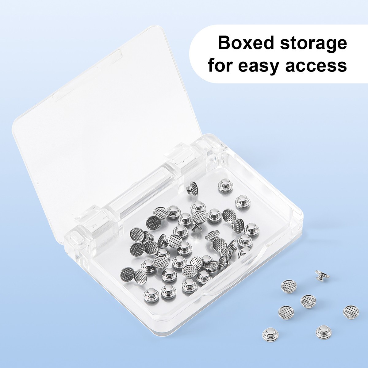 50pcs Dental Orthodontic Lingual Buttons Bondable Monoblock Round Base AZDENT